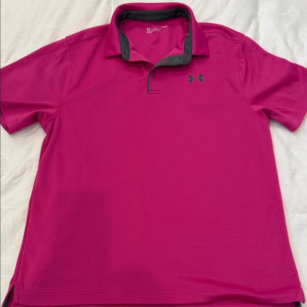 Under Armour Men's Vibrant Pink Polo